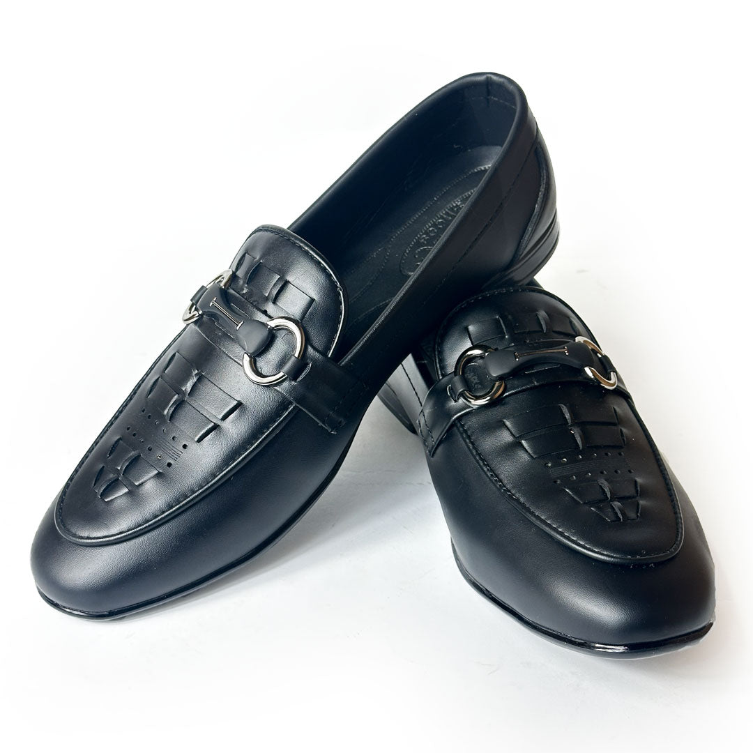 Regal Buckle Black Loafers