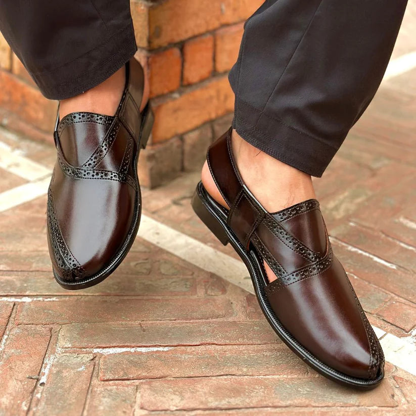 Brown Leather Peshawari Sandal