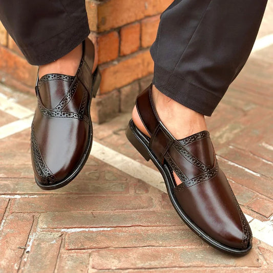Brown Leather Peshawari Sandal