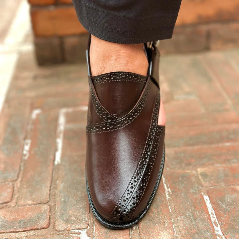 Brown Leather Peshawari Sandal