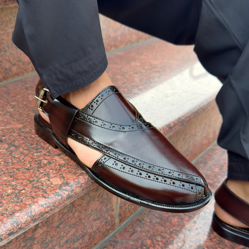 Brown Leather Peshawari Sandal