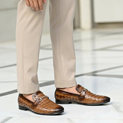 Premium Brown Braid Loafer