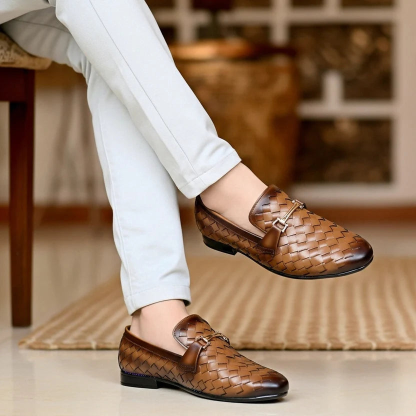 Premium Brown Braid Loafer
