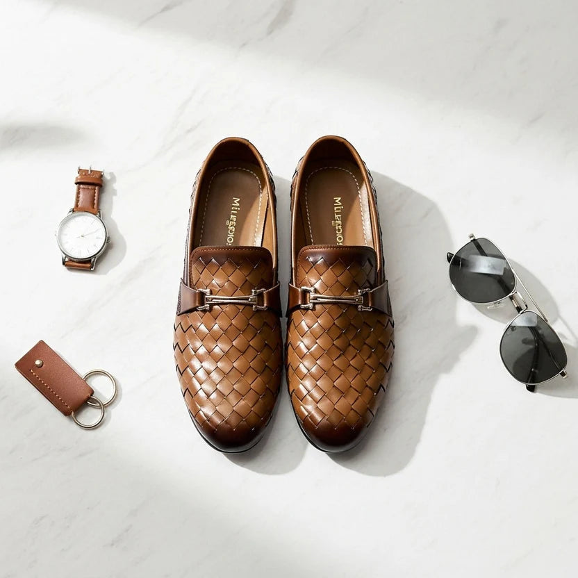 Premium Brown Braid Loafer