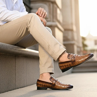 Premium Brown Braid Loafer