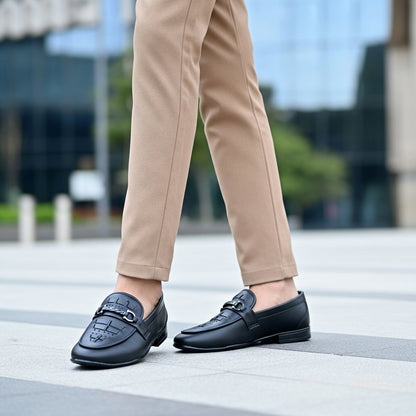 Regal Buckle Black Loafers
