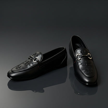 Regal Buckle Black Loafers