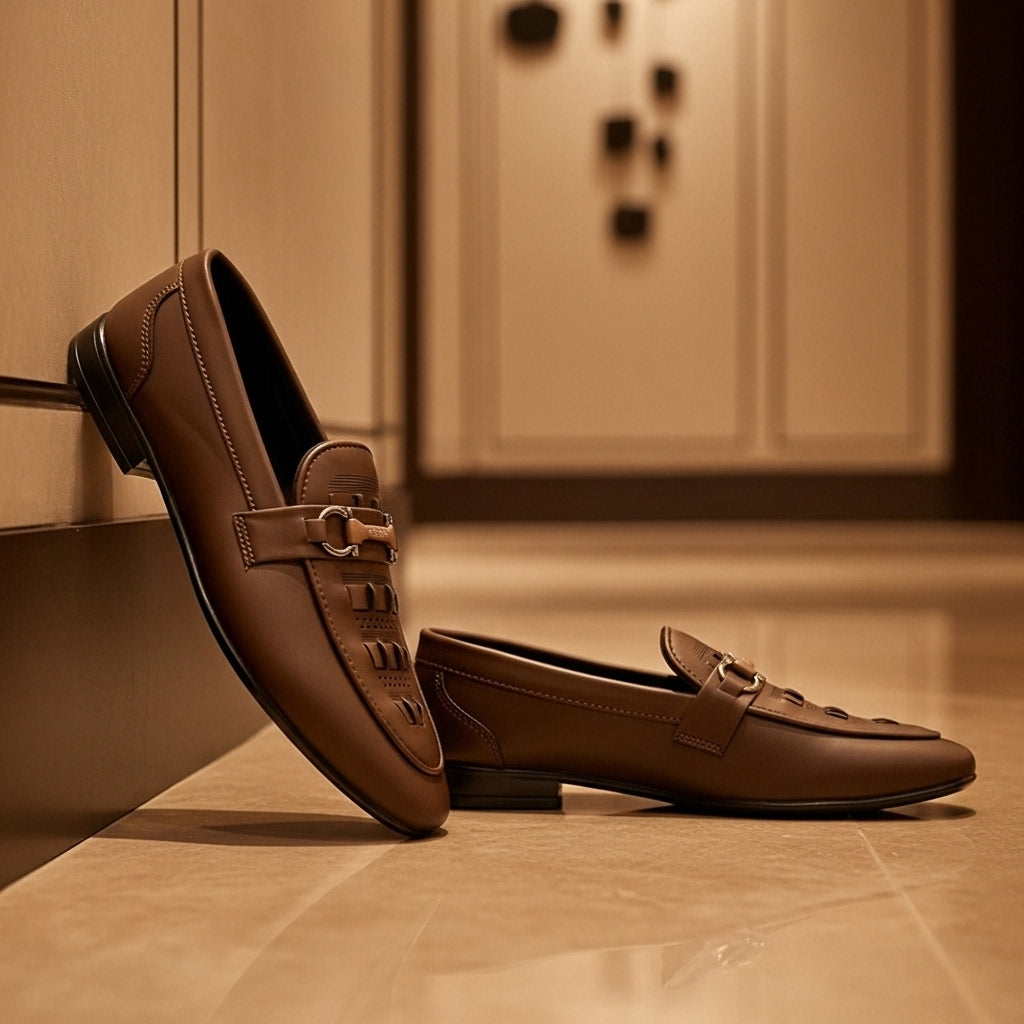 Regal Buckle Brown Loafers
